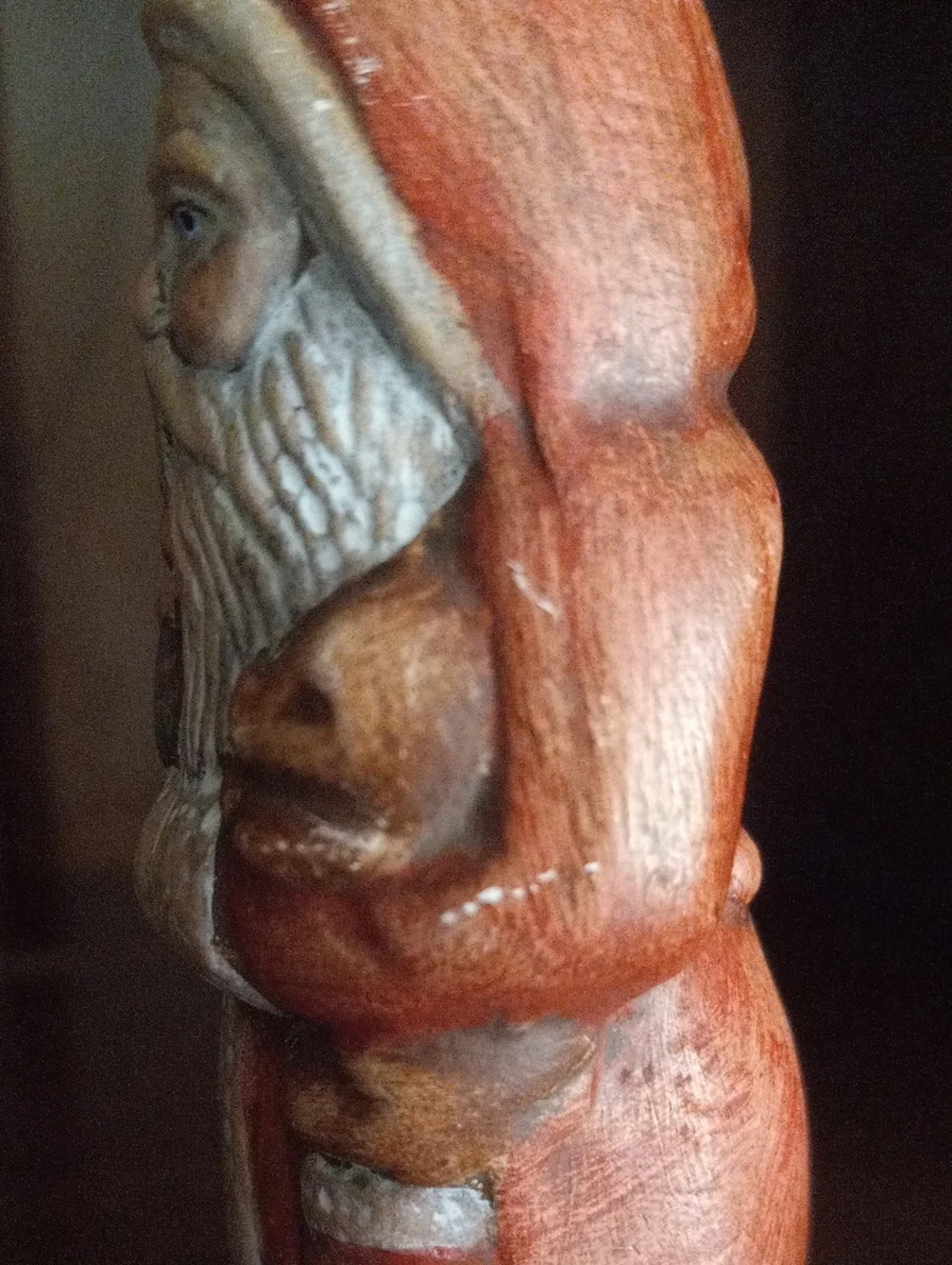 Vintage Hand Painted Porcelain Austria Santa Figurine Holding Doll